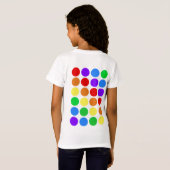 Gestippelde regenboog t-shirt (Achterkant volledig)