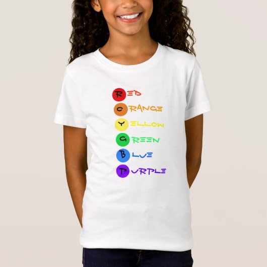 Gestippelde regenboog t-shirt (Voorkant)