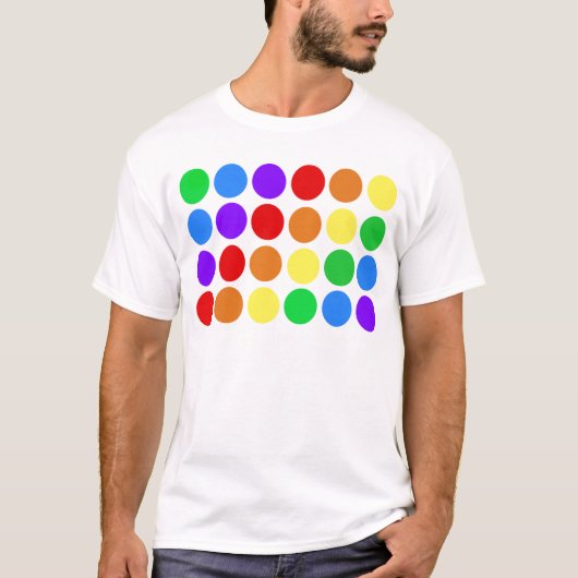 Gestippelde regenboog t-shirt (Voorkant)