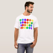 Gestippelde regenboog t-shirt (Voorkant volledig)