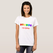 Gestippelde regenboog t-shirt (Voorkant volledig)