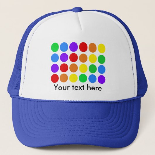 Gestippelde regenboog trucker pet (Voorkant)