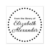 Gestippelde ronde lijst 'Uit de bibliotheek van' B Zelfinktende Stempel (Design)