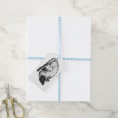 Gestippelde snor geschenknota cadeaulabel (Met Touw)