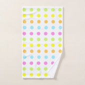 gestippelde strepen in pastelkleuren bad handdoek (Handdoek)