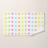 gestippelde strepen in pastelkleuren bad handdoek (Handdoek)