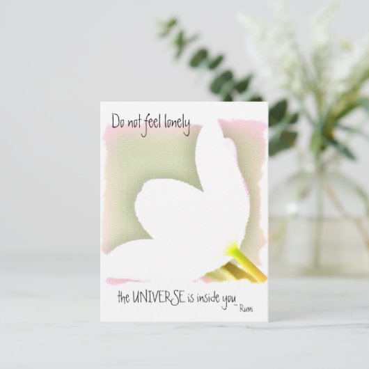 Gestippelde Tulp Rumi Quote Briefkaart (Staand voorkant)