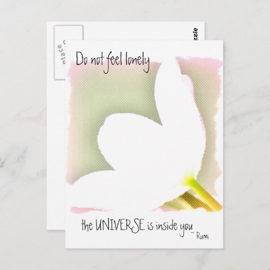 Gestippelde Tulp Rumi Quote Briefkaart (Voorkant / Achterkant)