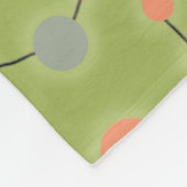 gestippelde Universe Retro Green Fleece Deken (Hoek)