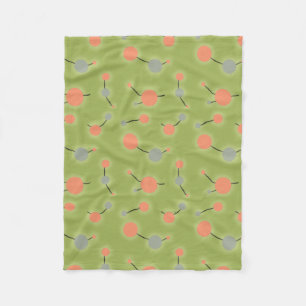 gestippelde Universe Retro Green Fleece Deken