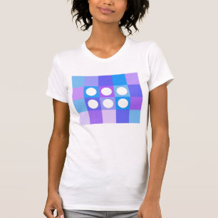 Gestippelde vierkanten en cirkels t-shirt