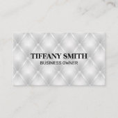 Gestoffeerd wit opvulmateriaal visitekaartje (Voorkant)