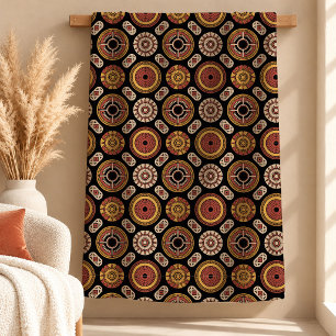 Gestoffeerde bruine Afrikaanse patroon decoratieve Fleece Deken