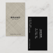 Gestoffeerde stof visitekaartje (Voorkant / Achterkant)