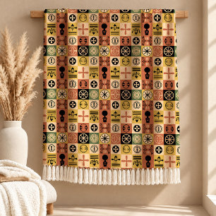 Gestoffeerde Terracotta Erfgoed Motieven Pluche De Fleece Deken