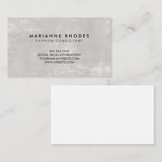 Gestoffelde Achtergrondmuur Visitekaartje (Voorkant / Achterkant)