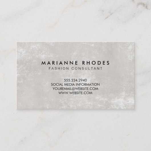 Gestoffelde Achtergrondmuur Visitekaartje (Voorkant)