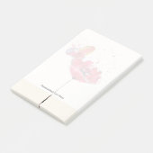 Gestolen geschilderde waterverf papaverbloem post-it® notes (Schuin)