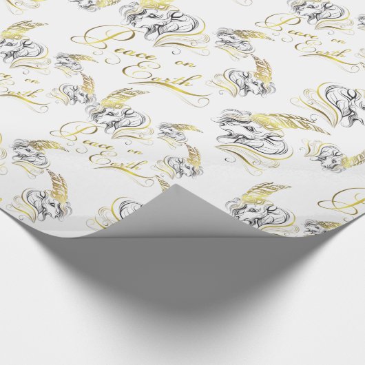 Gestolen GOATS Peace on Earth GOLD Cadeaupapier (Hoek)