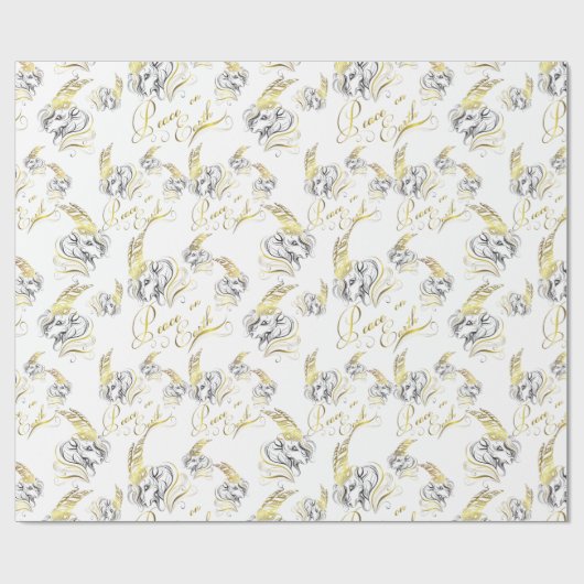 Gestolen GOATS Peace on Earth GOLD Cadeaupapier (Vlak)