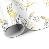 Gestolen GOATS Peace on Earth GOLD Cadeaupapier (Rol Hoek)