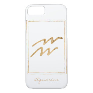 Gestolen goud Aquarius astrology zodiac iPhone 8/7 Hoesje