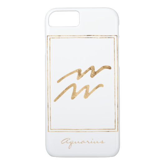 Gestolen goud Aquarius astrology zodiac Case-Mate iPhone Case (Achterkant)