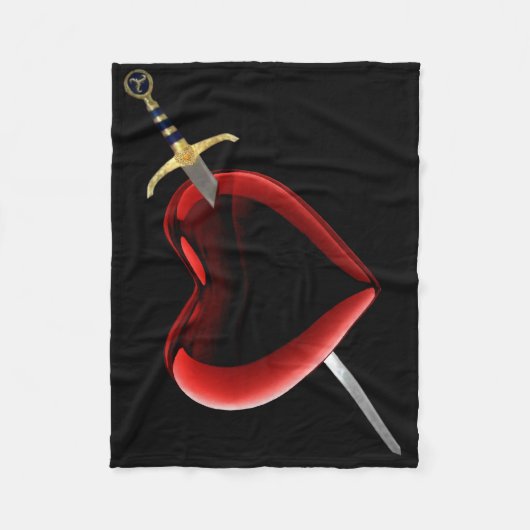 Gestolen in het hart fleece deken (Voorkant)