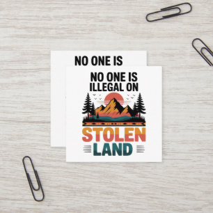 Gestolen Land Vintage Vierkante Visitekaartje