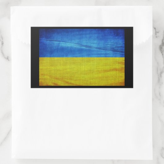 Gestolen Oekraïense vlag Rechthoekige Sticker (Tas)