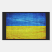 Gestolen Oekraïense vlag Rechthoekige Sticker (Voorkant)