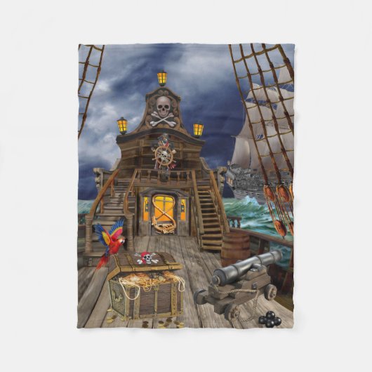 GESTOLEN PIRATENSCHAT FLEECE DEKEN (Voorkant)