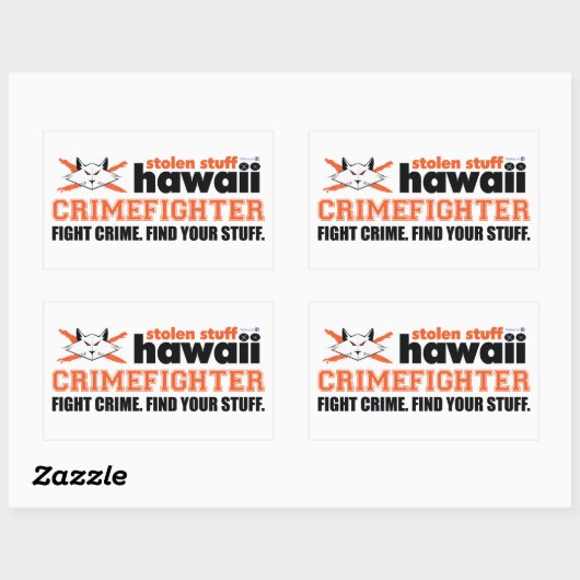 Gestolen spullen Hawaii CrimeFighter Sticker (Vel)