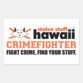 Gestolen spullen Hawaii CrimeFighter Sticker (Voorkant)