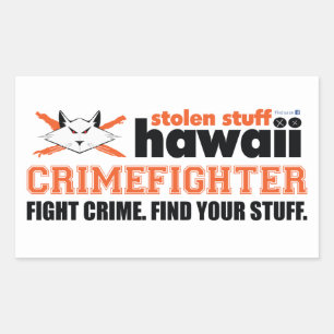 Gestolen spullen Hawaii CrimeFighter Sticker