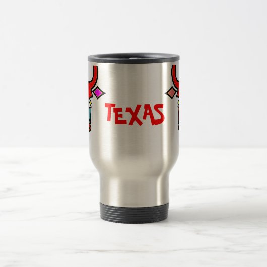 Gestolen Texas Longhorn Aluminium Travel Mug Reisbeker (Center)