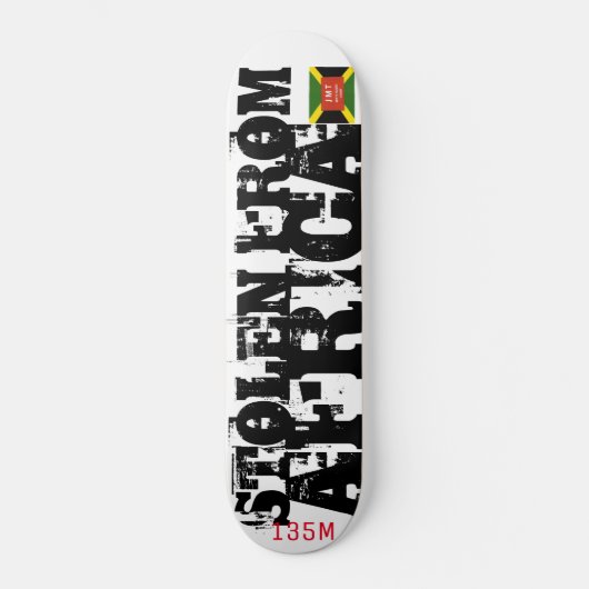 GESTOLEN VAN AFRIKAAN 135M Skateboard (Voorkant)