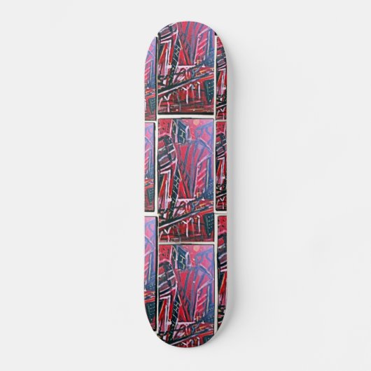 GESTOLPERDE STADSGEZICHT PERSOONLIJK SKATEBOARD (Voorkant)