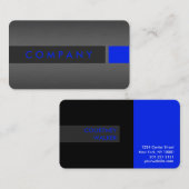 Gestookt aluminium en blauw standaard visitekaartj visitekaartje (Voorkant / Achterkant)