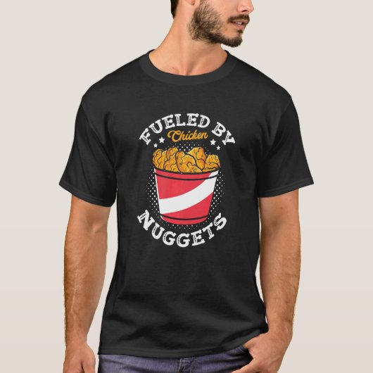Gestookt door kipnuggets gesjirde buikbuikbuik t-shirt (Voorkant)