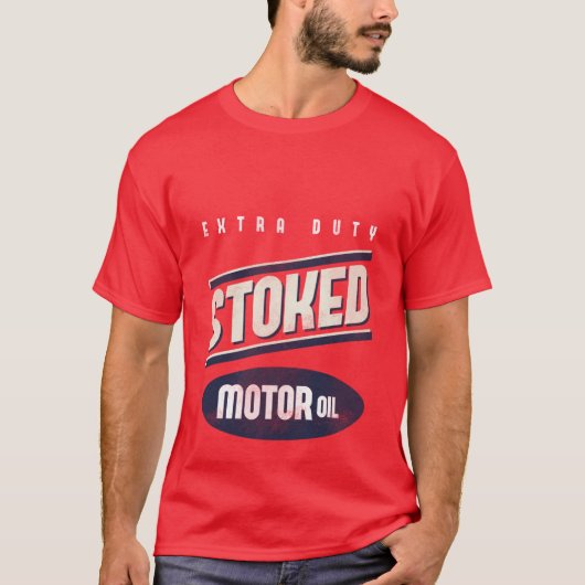 Gestookte motorolie Faux T-shirt (Voorkant)