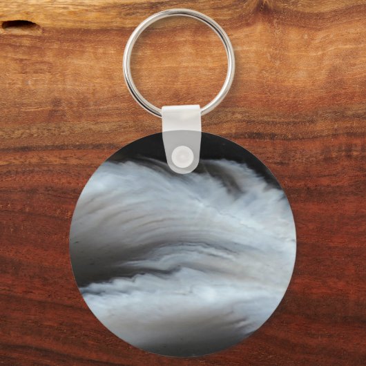 Gestookte zwarte gewas, natuursteen sleutelhanger (Voorkant)