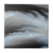 Gestookte zwarte gewas, natuursteen tegeltje (Voorkant)