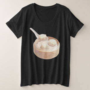 Gestoomde Bao Buns met Thee Grote Maat T-shirt