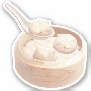 Gestoomde Bao Buns met Thee Sticker