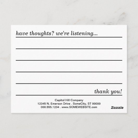 gestoomde glaskaart voor commentaar briefkaart (Achterkant)