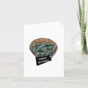 Gestoomde krabben Verjaardag Kaart