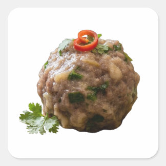Gestoomde rundvleesbal Dim Sum - Hong Kong Foodie  Vierkante Sticker