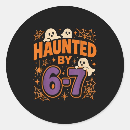 Gestoord door 6 7 ronde sticker (Voorkant)