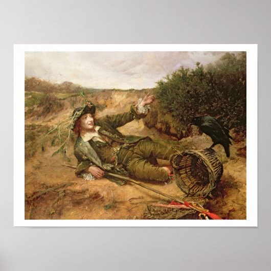 Gestoord door de Wayside, 1886 (olie op canvas) Poster (Voorkant)